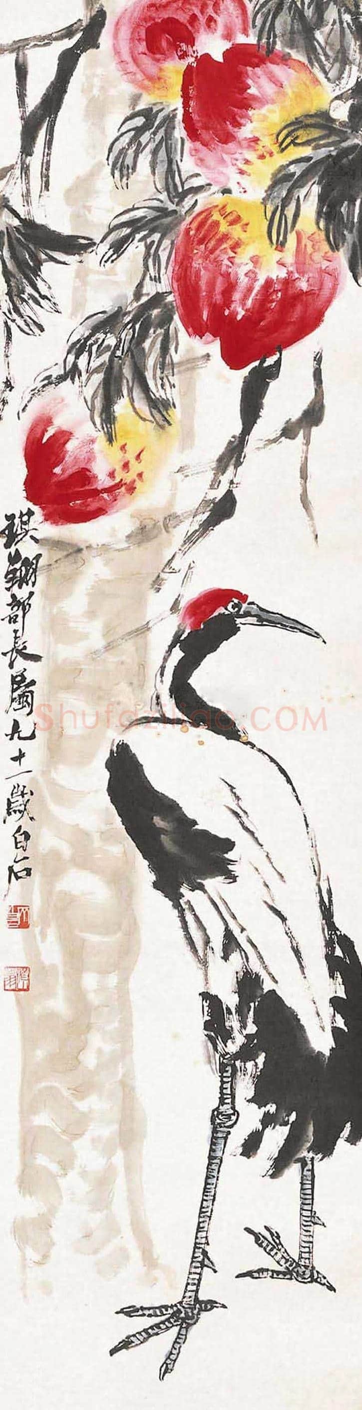 齐白石最贵的几幅寿桃作品，福寿吉祥 | 书画百科