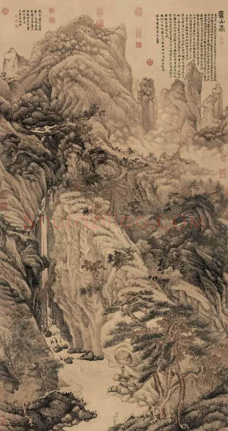 沈周作品《庐山高图》欣赏 | 书画学堂