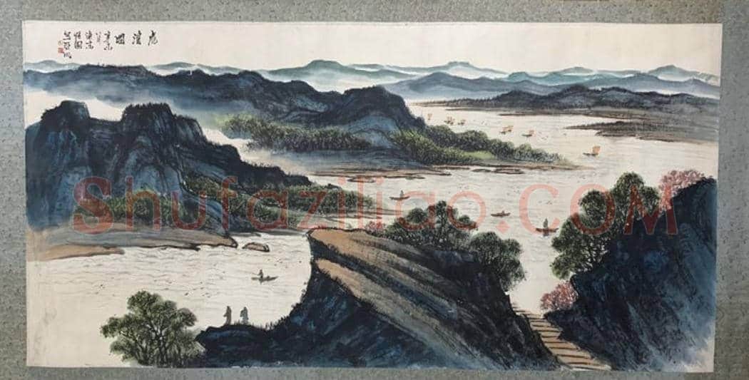 亚明山水画《虎溪图》,晚年精品 | 国画赏析