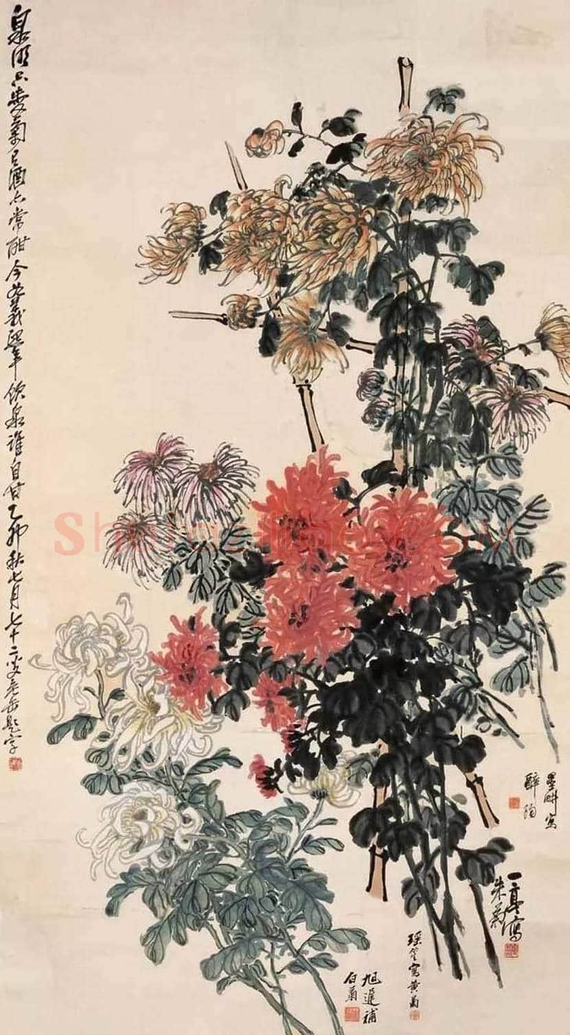 黄山寿花鸟画作欣赏 | 书画百科