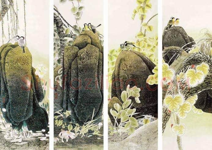 王雪涛等《花鸟四条屏》作品欣赏 | 书画资料