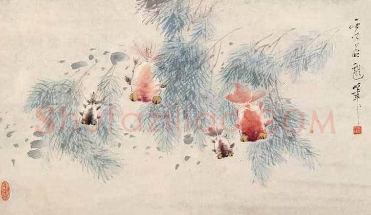 虚谷笔下的松鼠和金鱼欣赏 | 书画科普