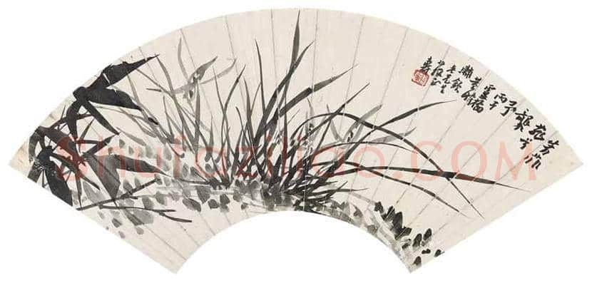 潘天寿不同年代笔下的兰花 | 书画学堂