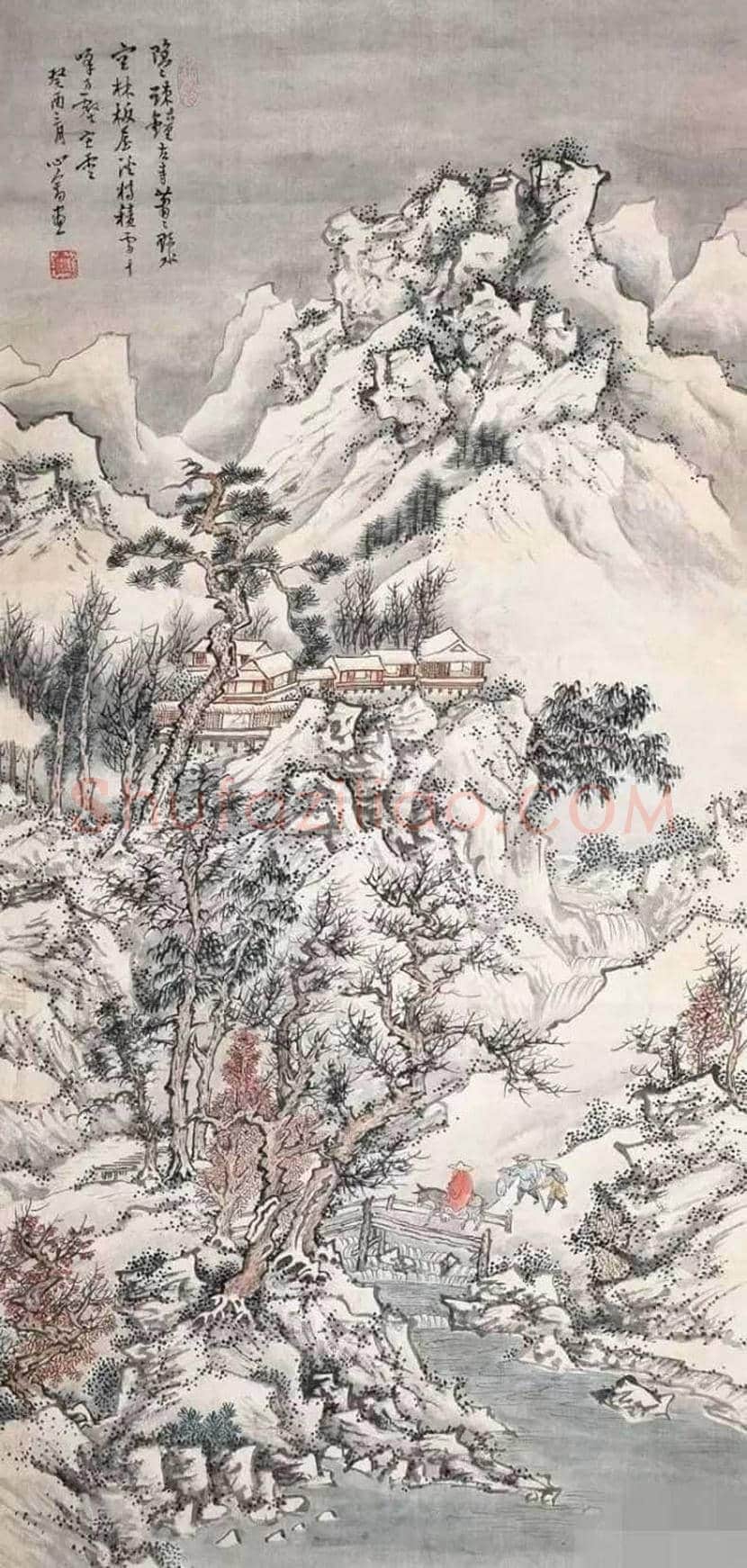 溥儒雪景山水作品欣赏 | 书画讲解