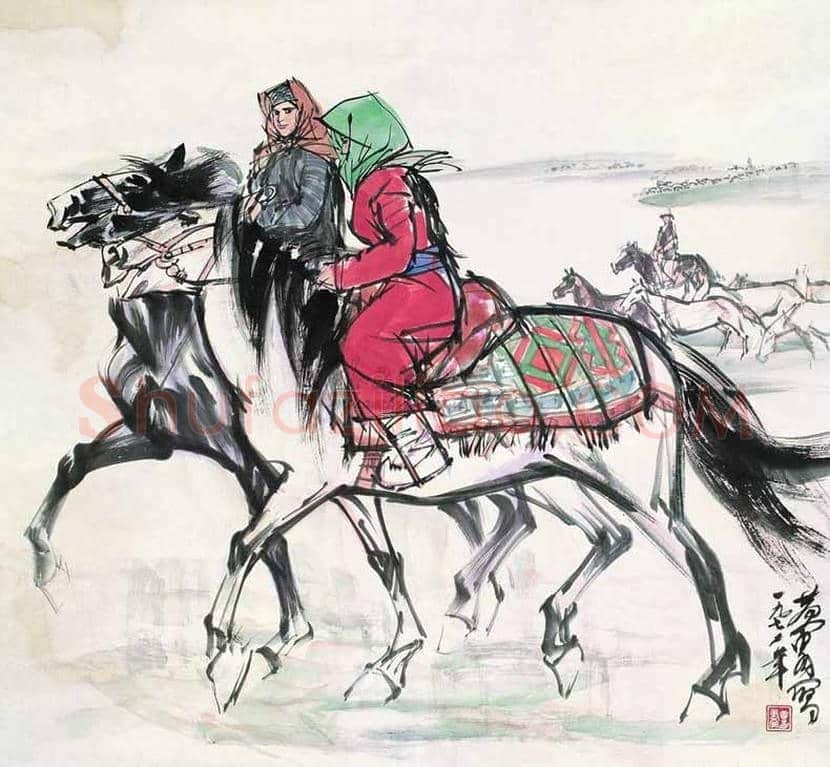 黄胄 《牧马图》欣赏 | 书画学堂