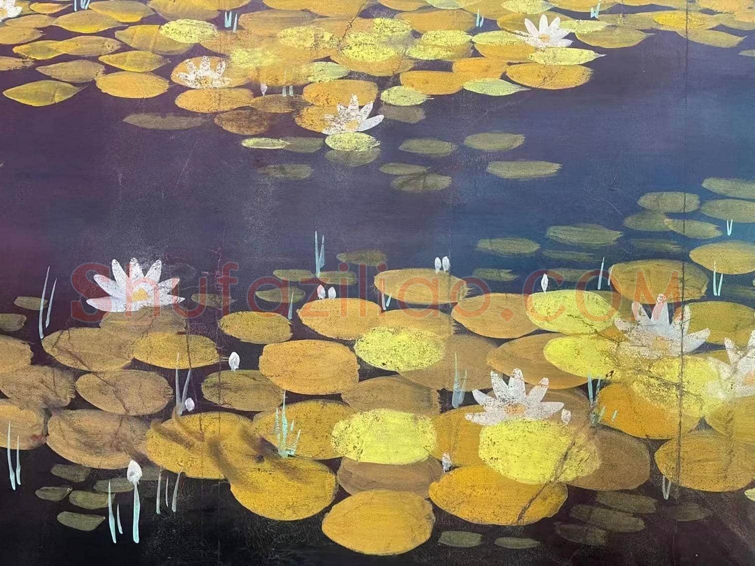 林风眠丈二钜制《荷塘芦雁图》，馆级精品 | 国画欣赏