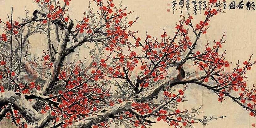 2018关山月梅花作品多少钱一平尺? | 书画学堂