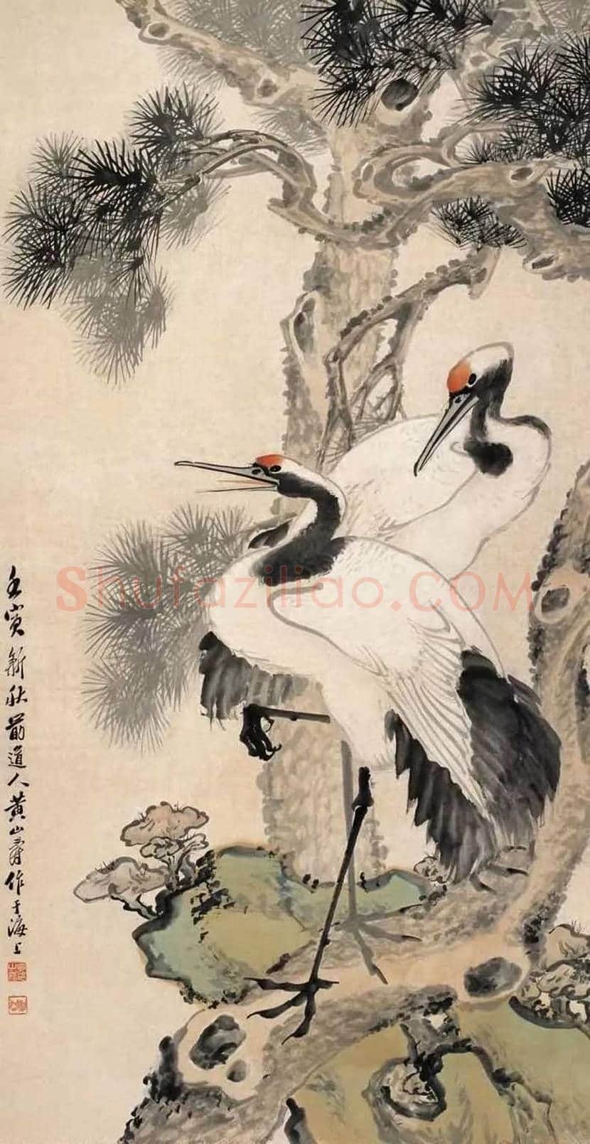 黄山寿花鸟画作欣赏 | 书画百科