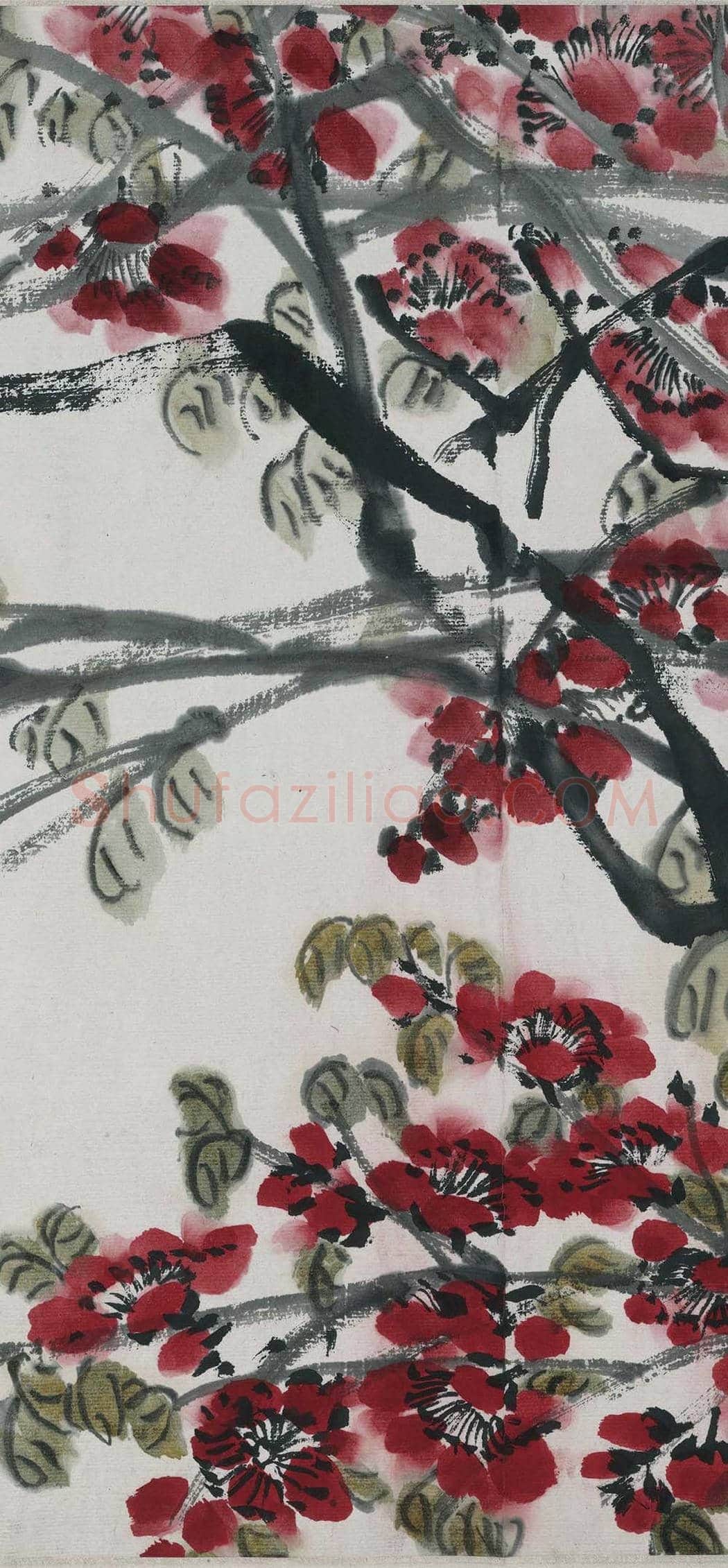 齐白石《折枝花卉长卷》 图赏 | 著名国画图片