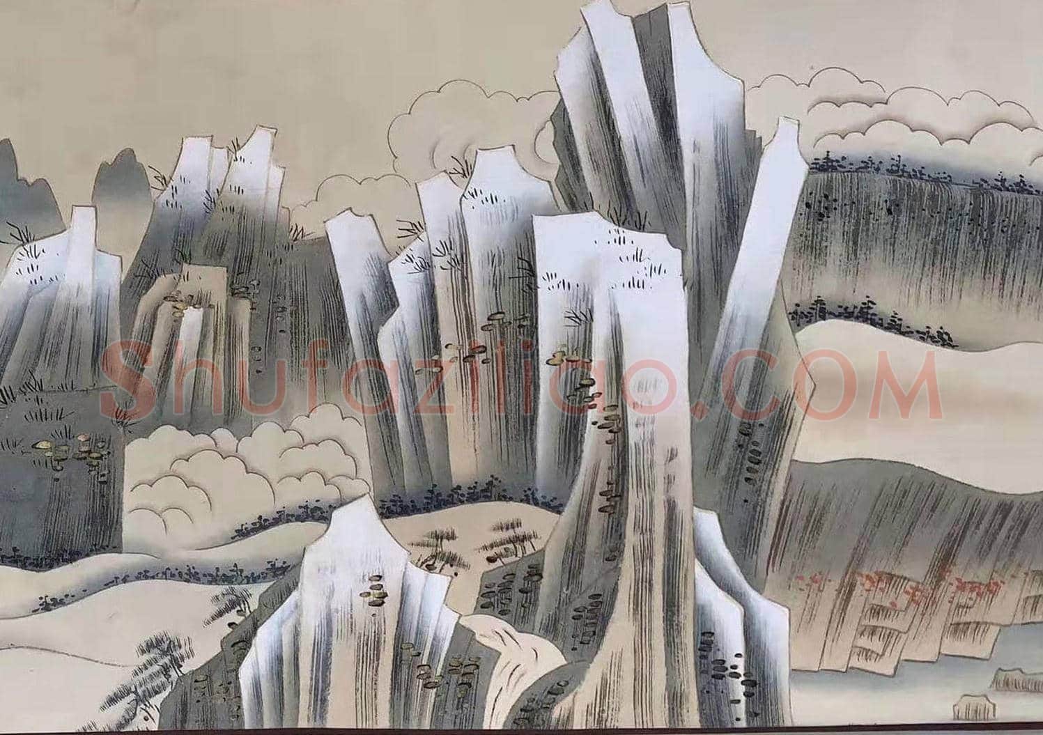 雪景巨制——张大千《杖策揽胜图》 | 国画欣赏