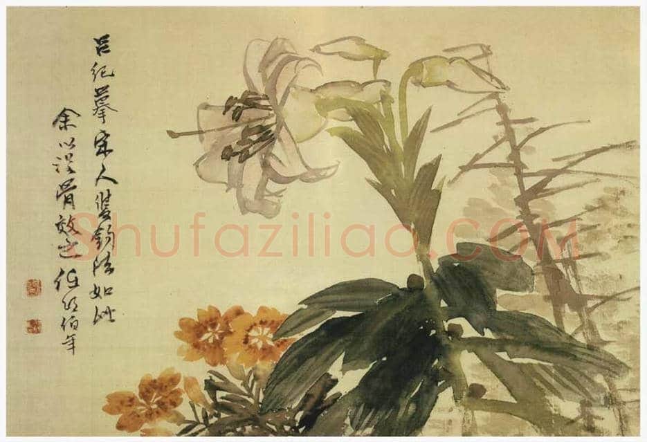 任伯年《花卉册页》欣赏 | 著名国画图片