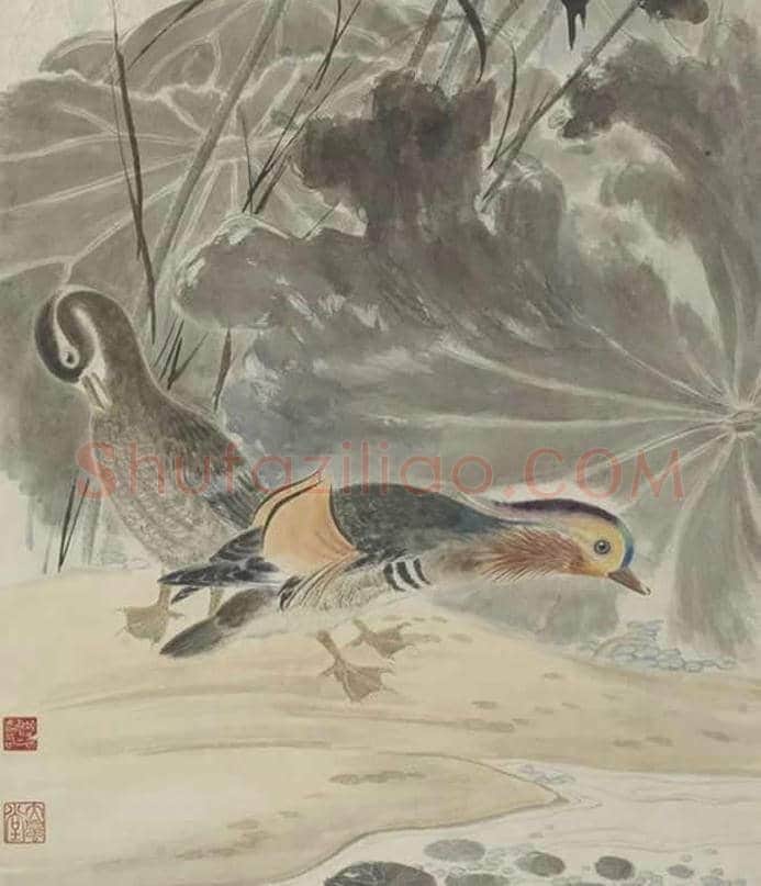 张大千《荷花鸳鸯》赏析 | 书画文摘