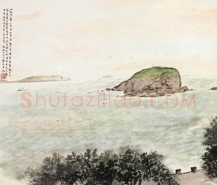 傅抱石作品《棒棰岛景象》欣赏 | 书画科普