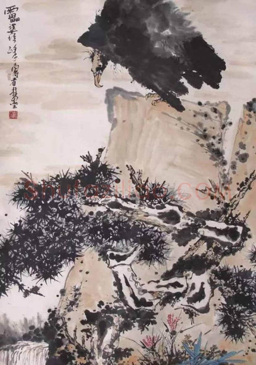 潘天寿笔下的鹰鹫图,一味霸悍! | 书画讲解