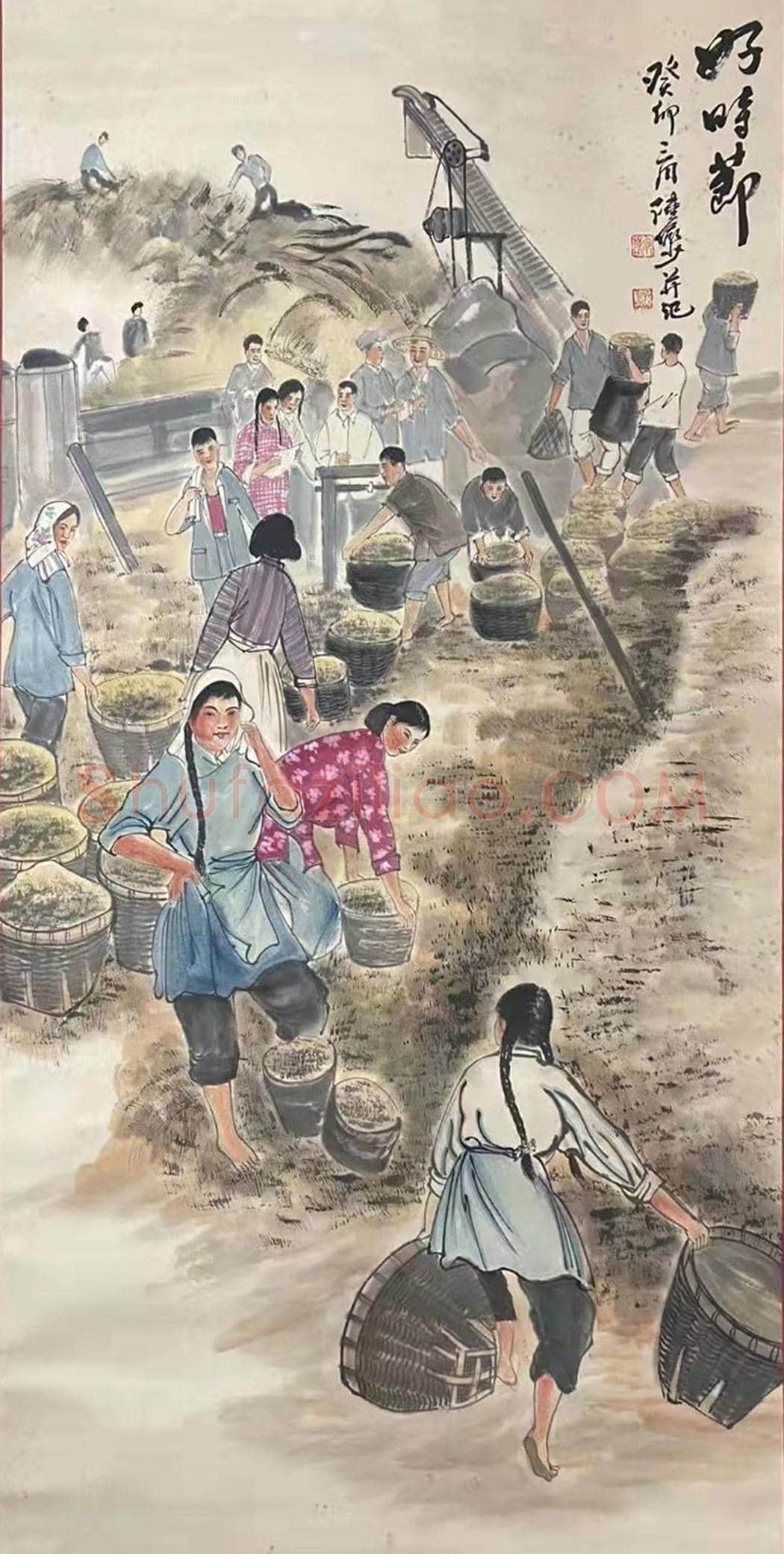 陆俨少人物画《好时节》，首度面世 | 国画赏析