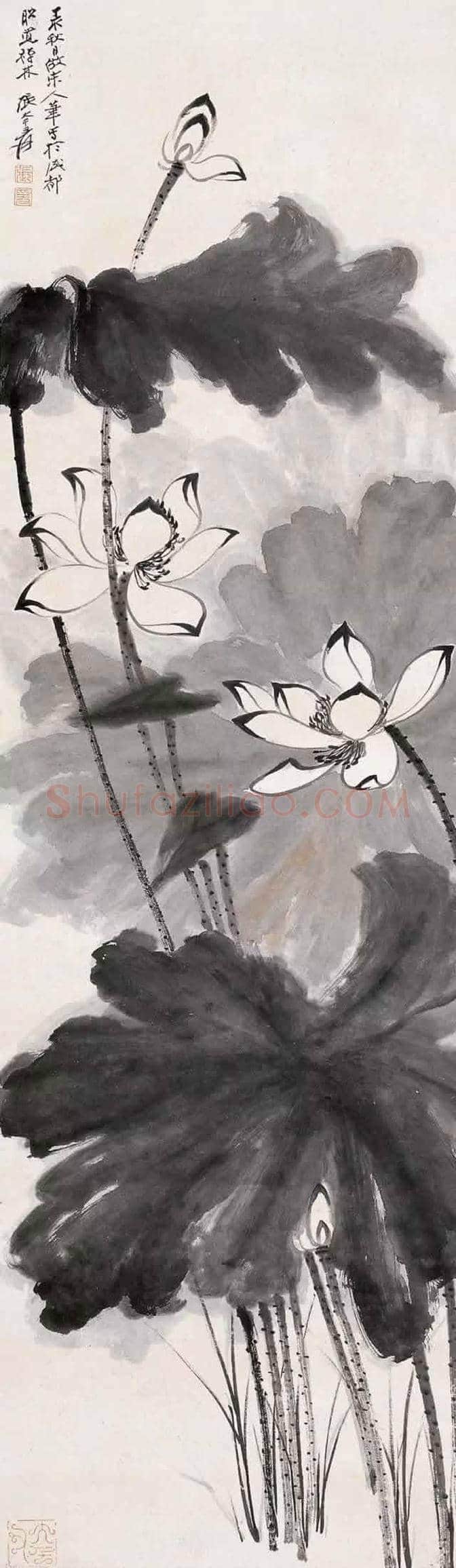 国画大师张大千的百荷图欣赏！ | 书画文摘
