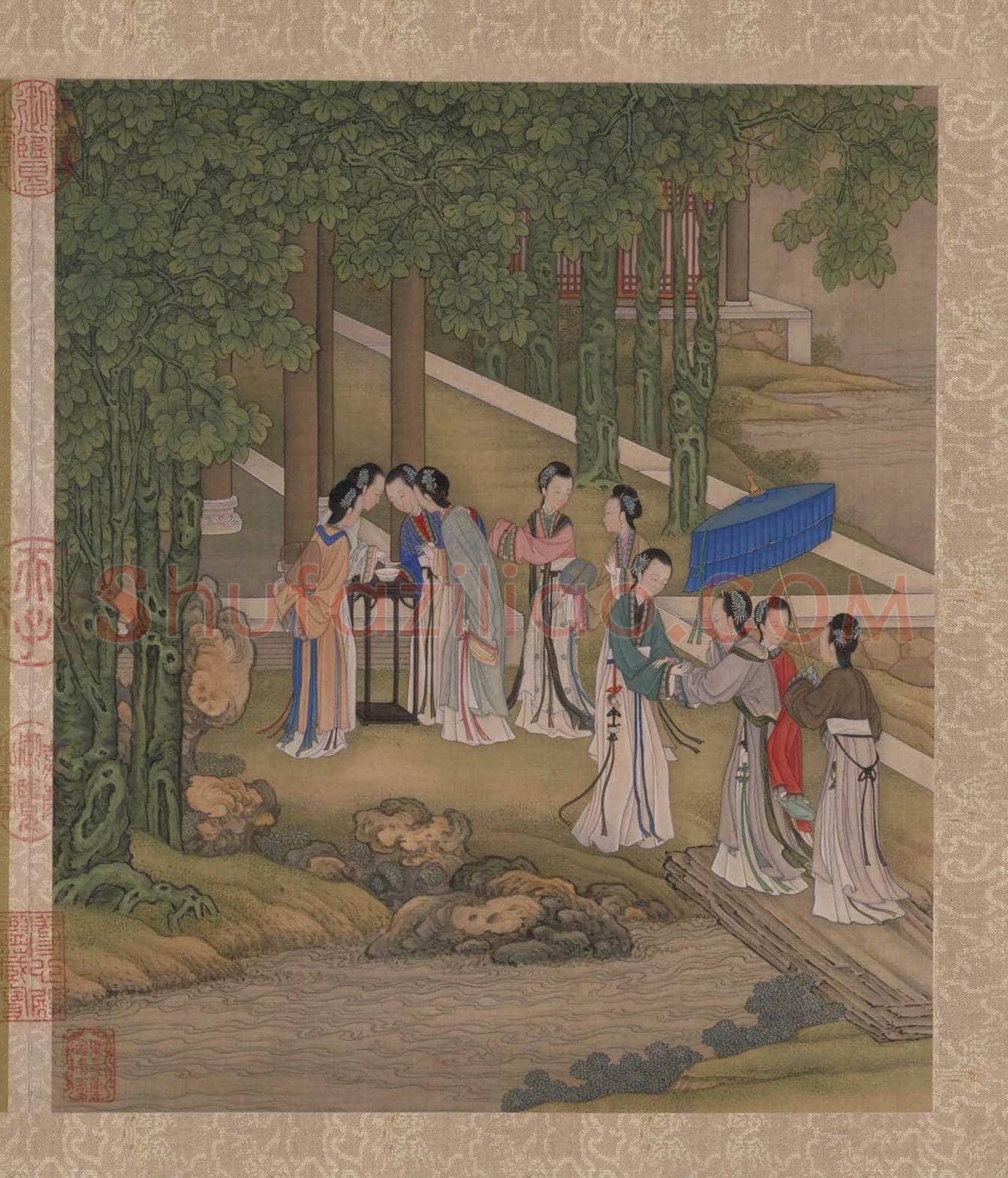 陈枚《月曼清游图册》欣赏 | 传世国画赏析