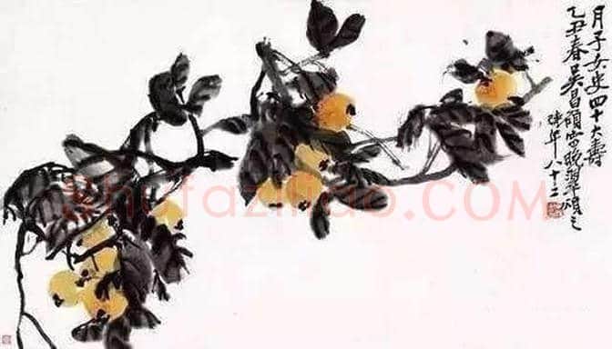 吴昌硕等三位大师画笔下的枇杷 | 书画讲解
