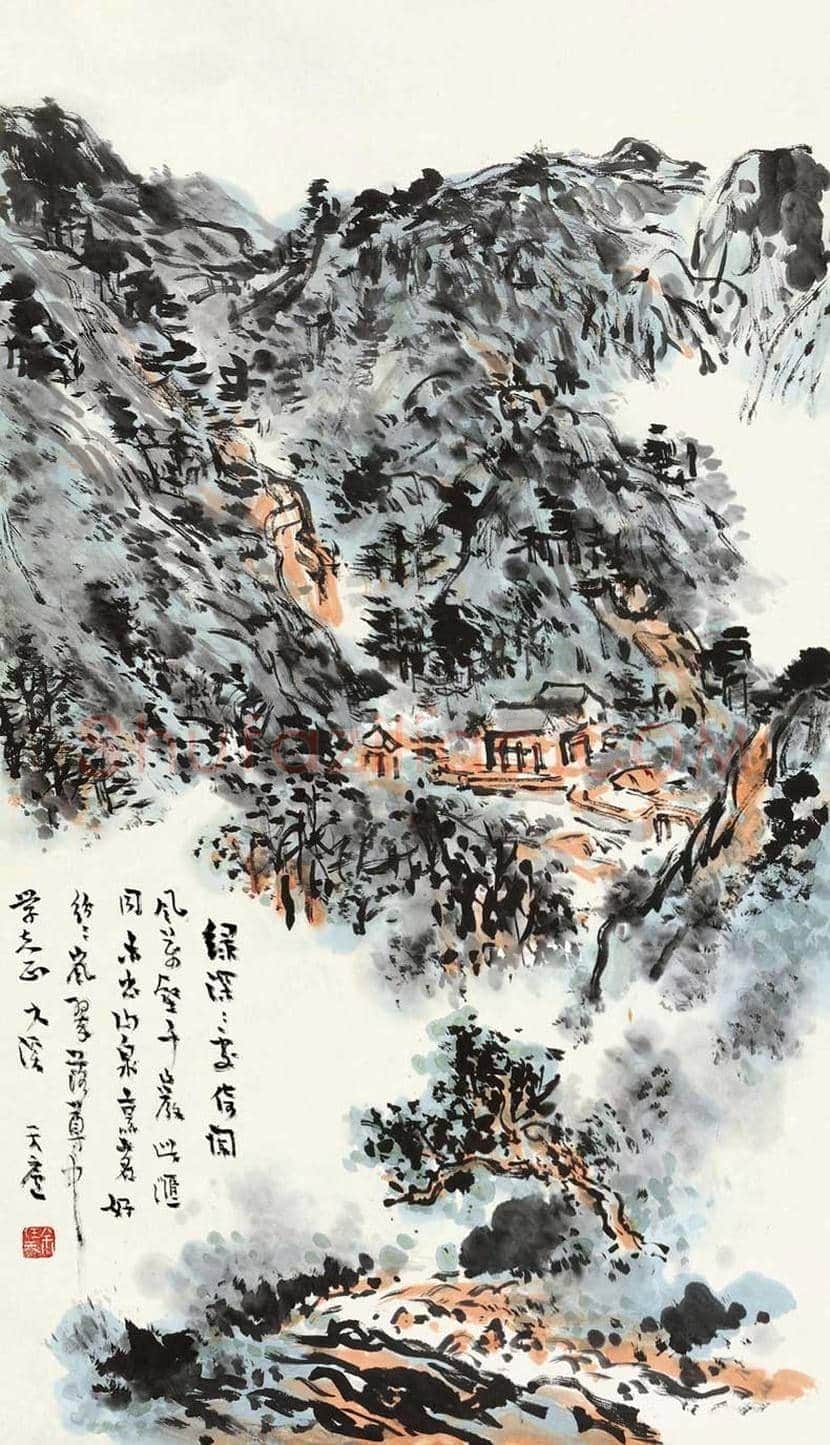 余任天山水画作品欣赏 | 书画百科