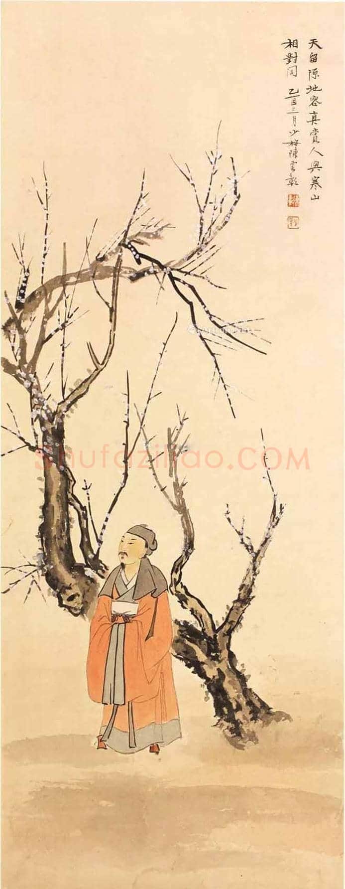 陈少梅人物画，有宋人风格 | 书画百科