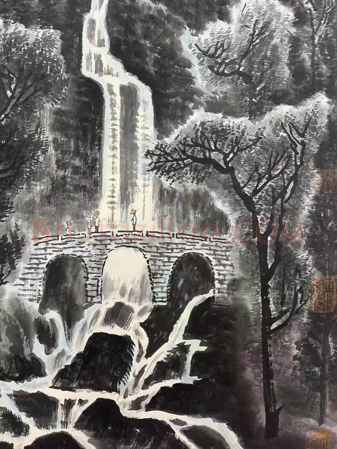 李可染作品《雨后清音图》，精品佳作！ | 国画赏析