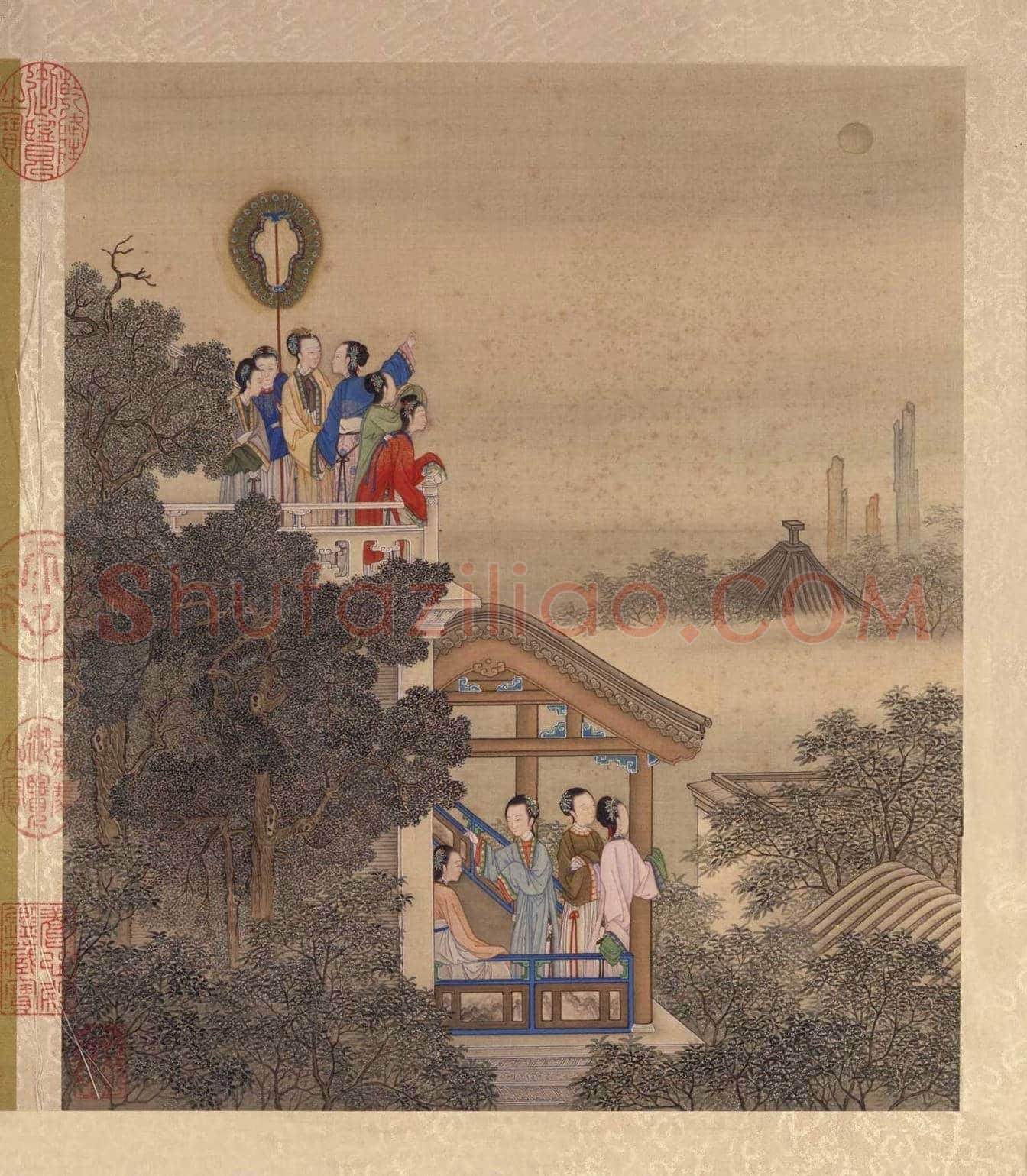 陈枚《月曼清游图册》欣赏 | 传世国画赏析