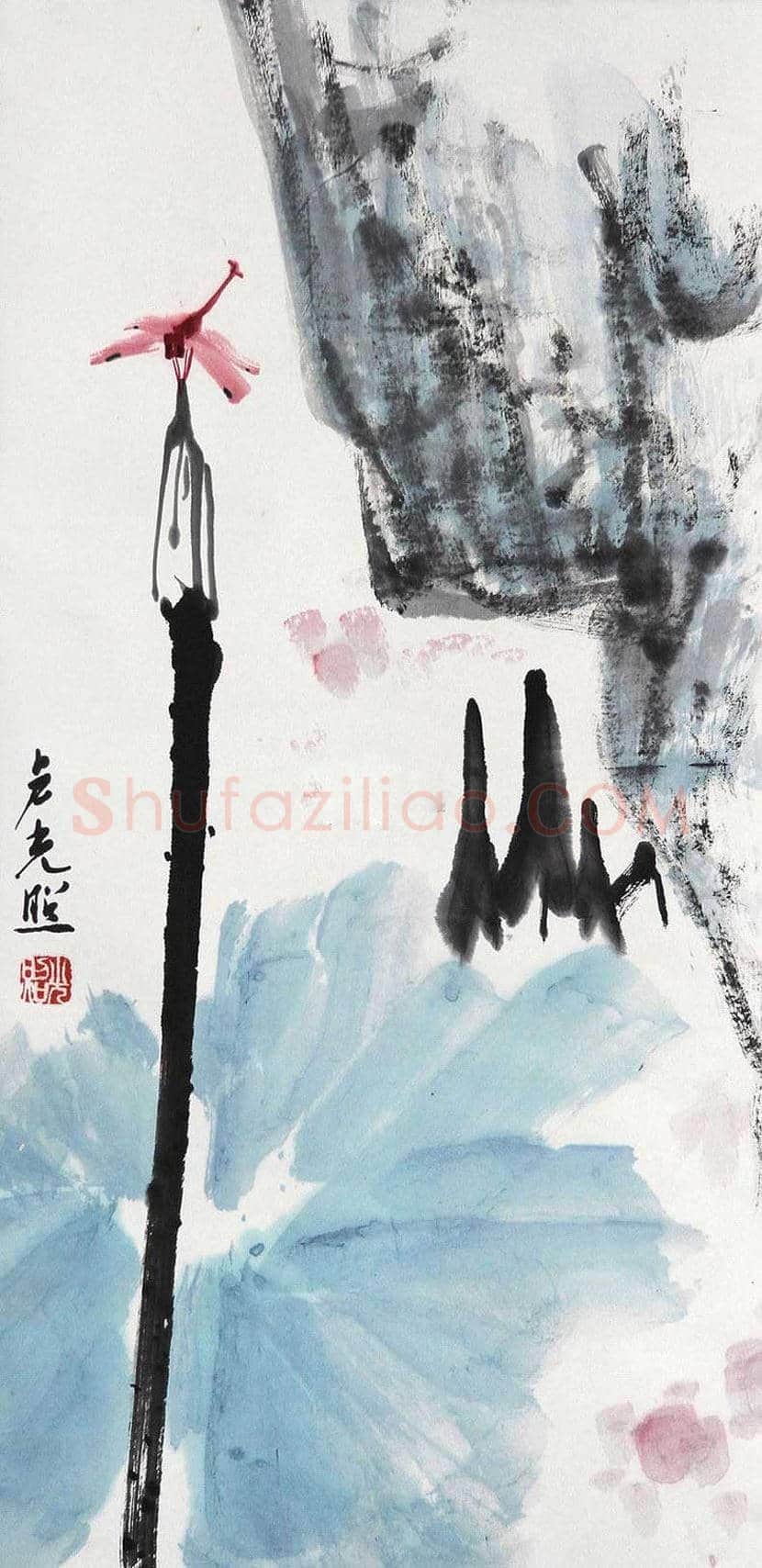 卢光照国画荷花作品欣赏 | 书画学堂