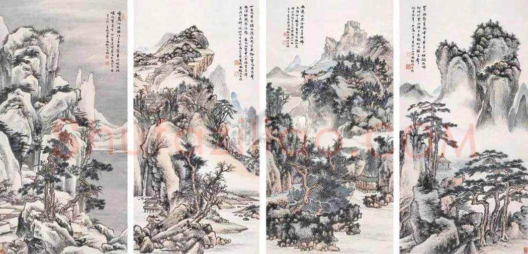 冯超然山水画拍卖价格及欣赏 | 书画学堂