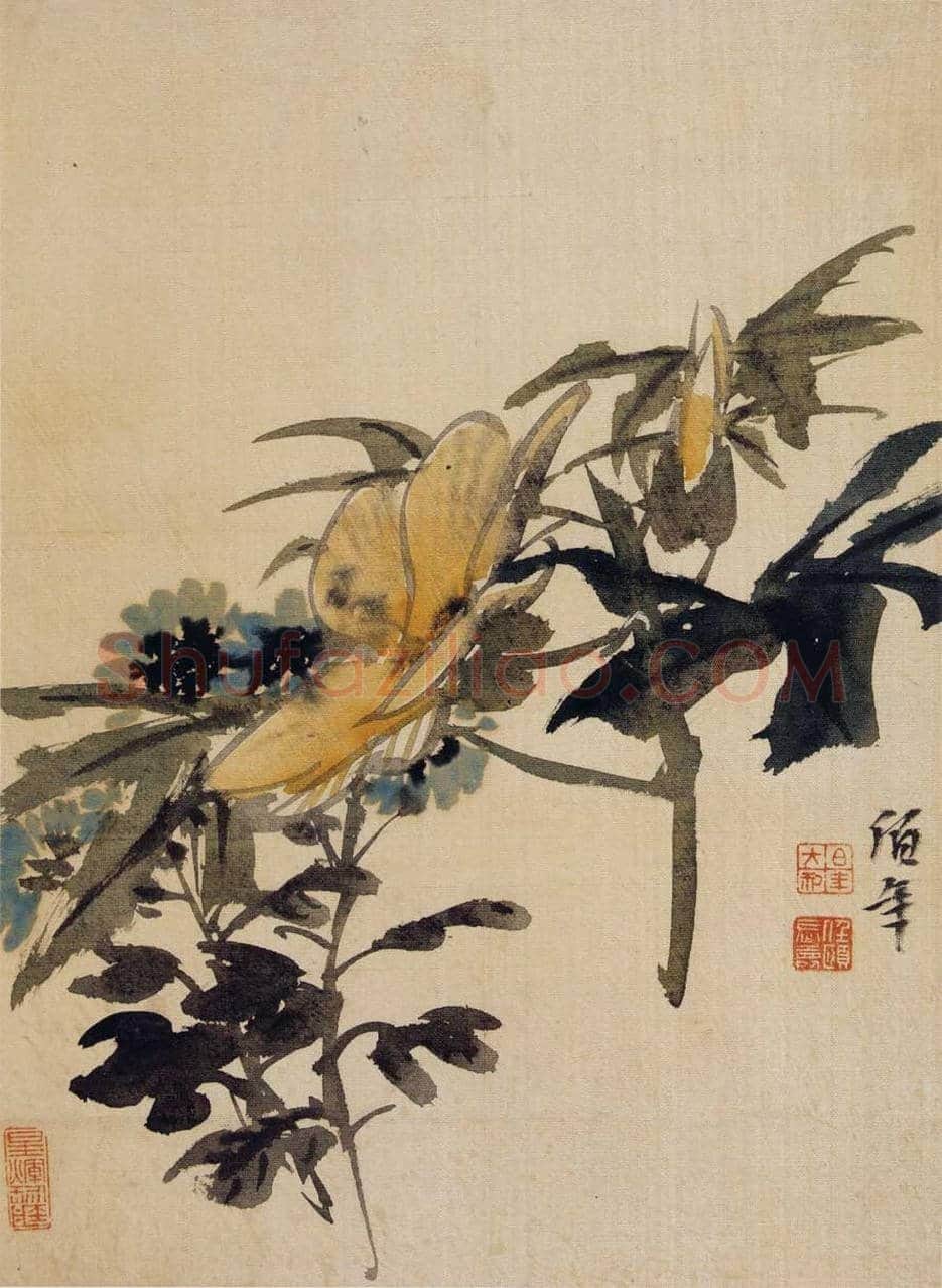 任伯年《花卉册页》欣赏 | 著名国画图片