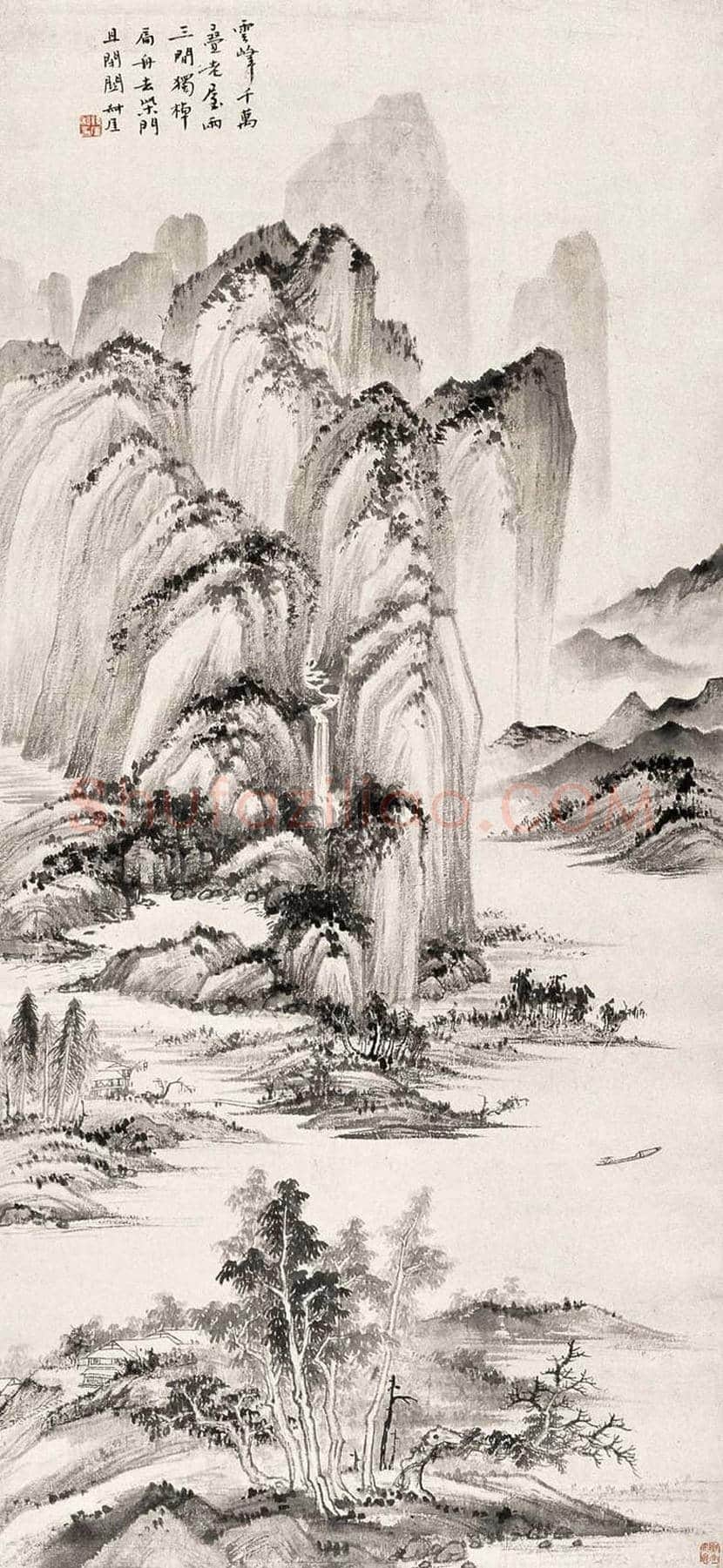 钱瘦铁山水画作品欣赏 | 书画常识