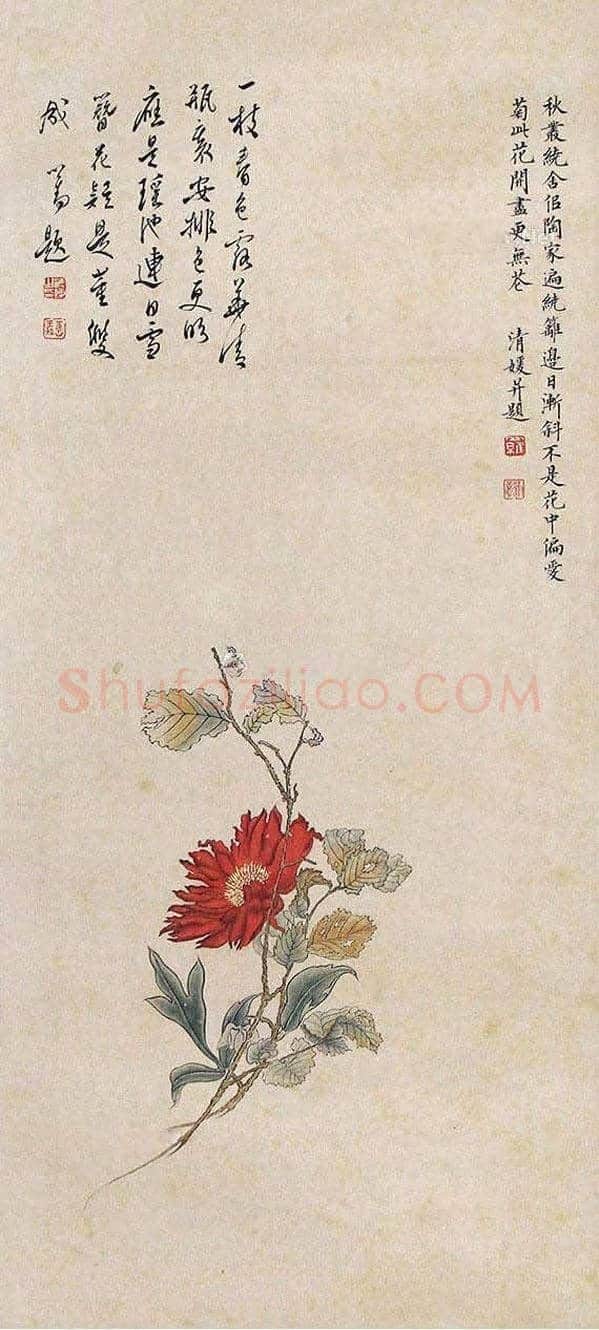 溥儒花卉作品欣赏 | 书画知识