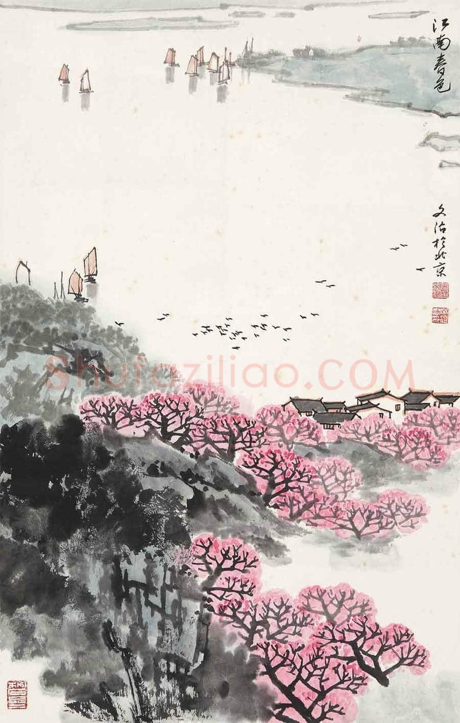 宋文治江南春色系列作品，太美了！ | 书画常识
