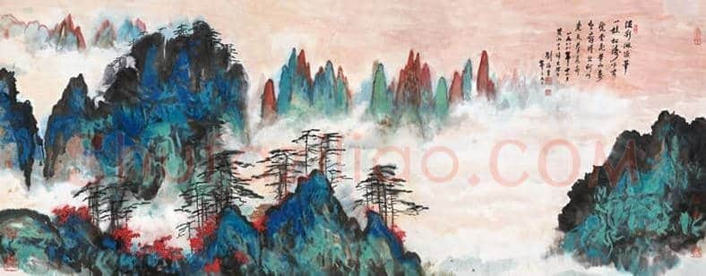 刘海粟泼彩画作拍卖价格 | 书画学堂