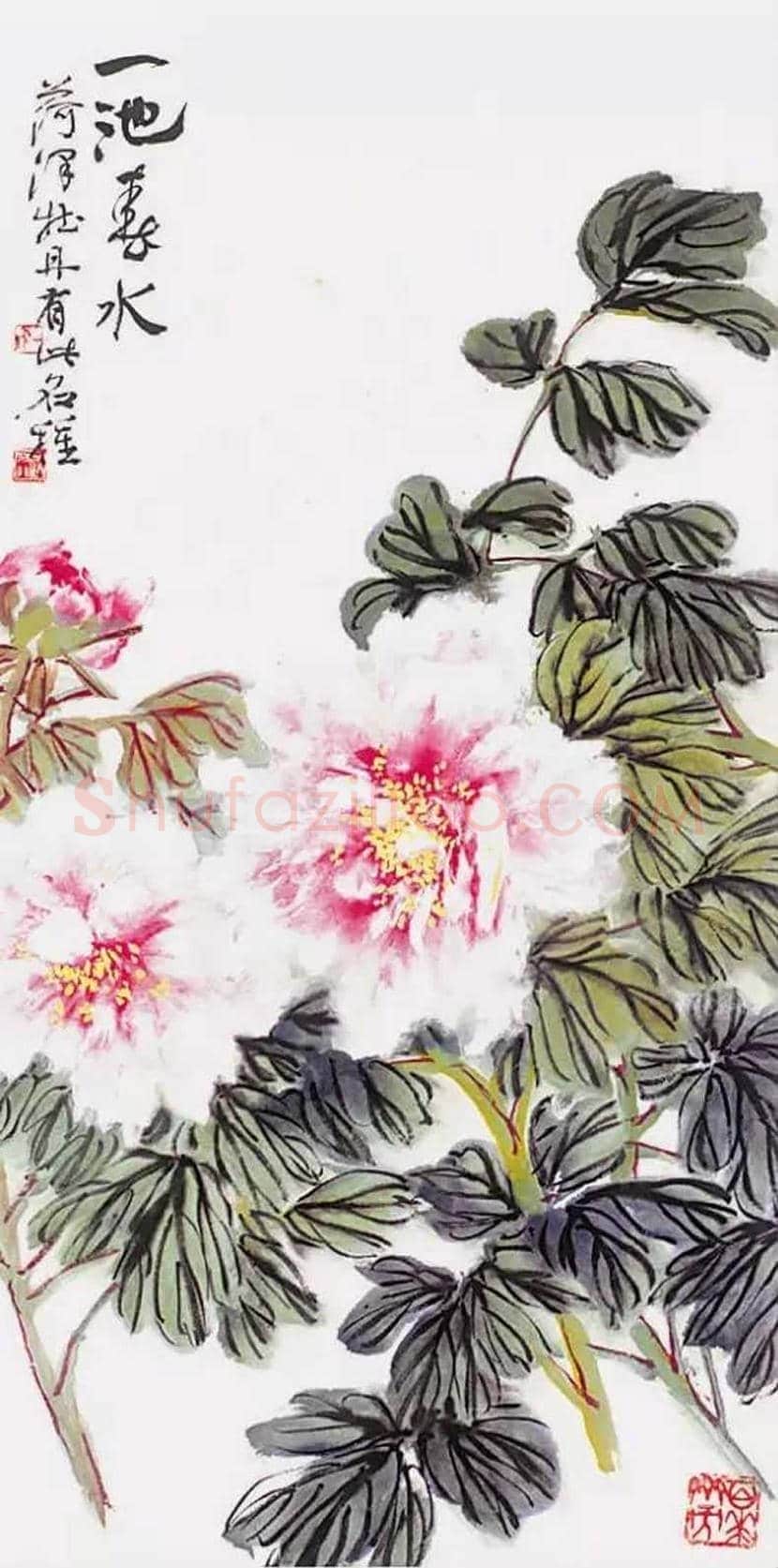 陆抑非牡丹作品欣赏 | 书画科普