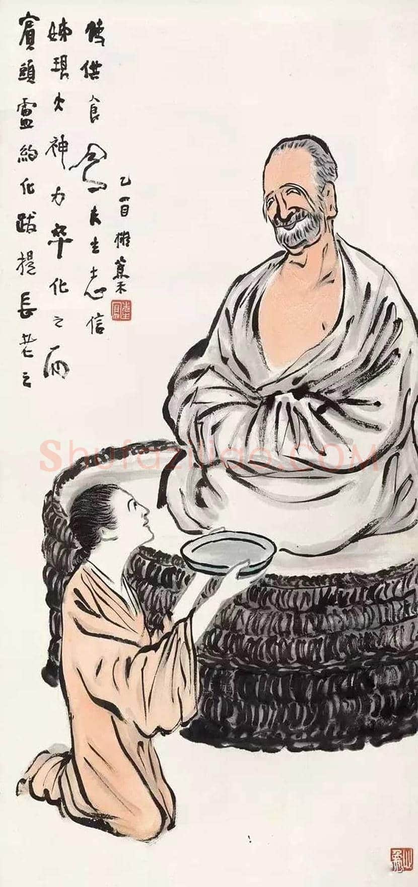吕凤子人物画作品欣赏 | 书画百科