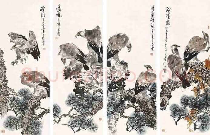 王雪涛等《花鸟四条屏》作品欣赏 | 书画资料