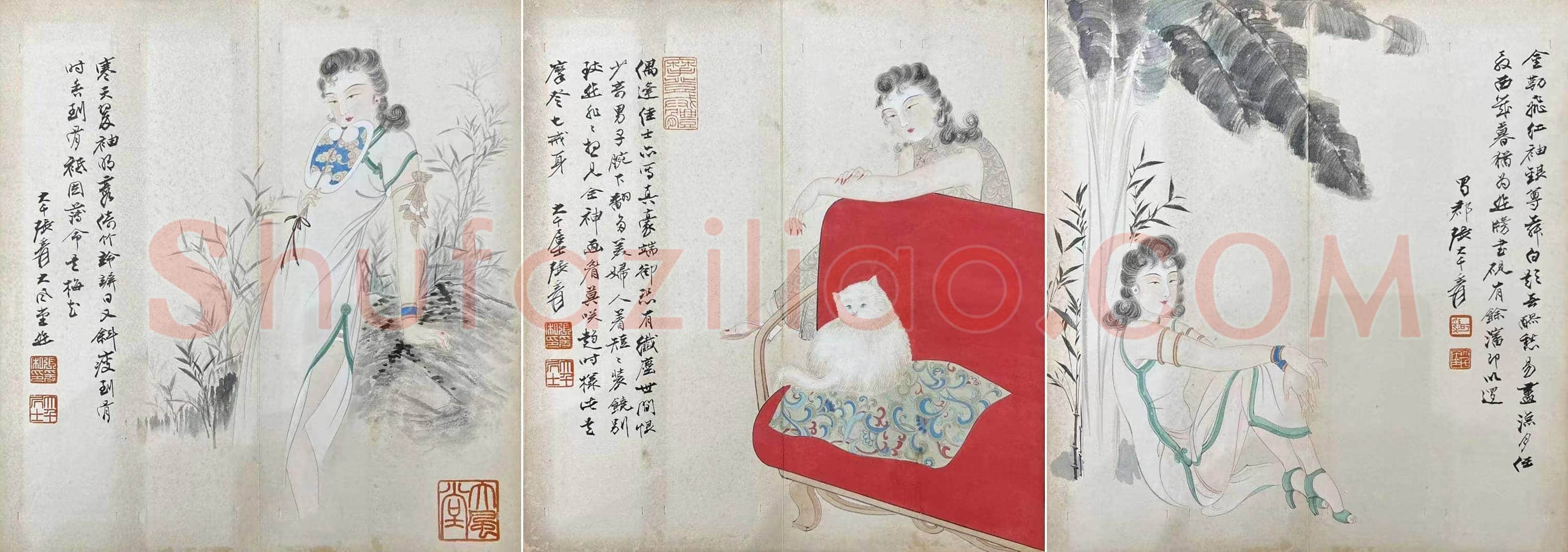 张大千《仕女册页》,铭心极品 | 国画欣赏