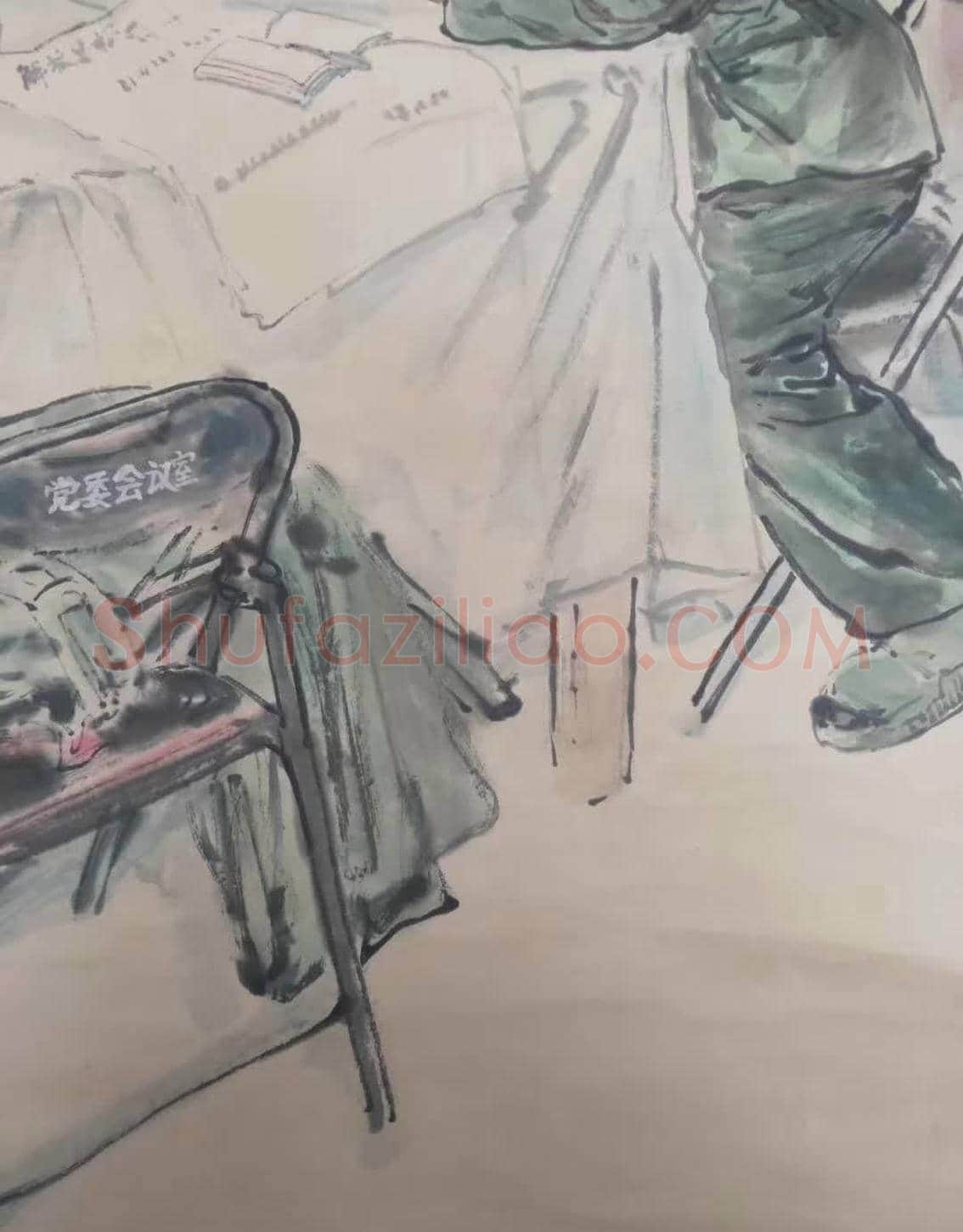 方增先人物画《正副书记》，经典佳作 | 国画图片