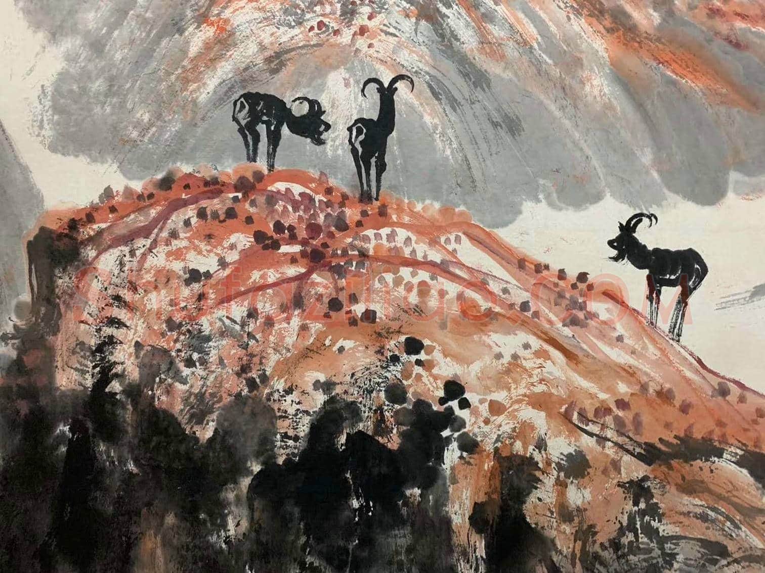 方济众《高原秋色》，精品佳构 | 国画欣赏