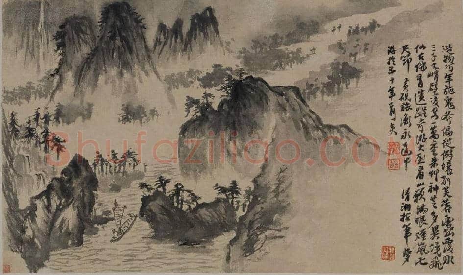石涛神品《石涛上人山水册》欣赏 | 书画百科