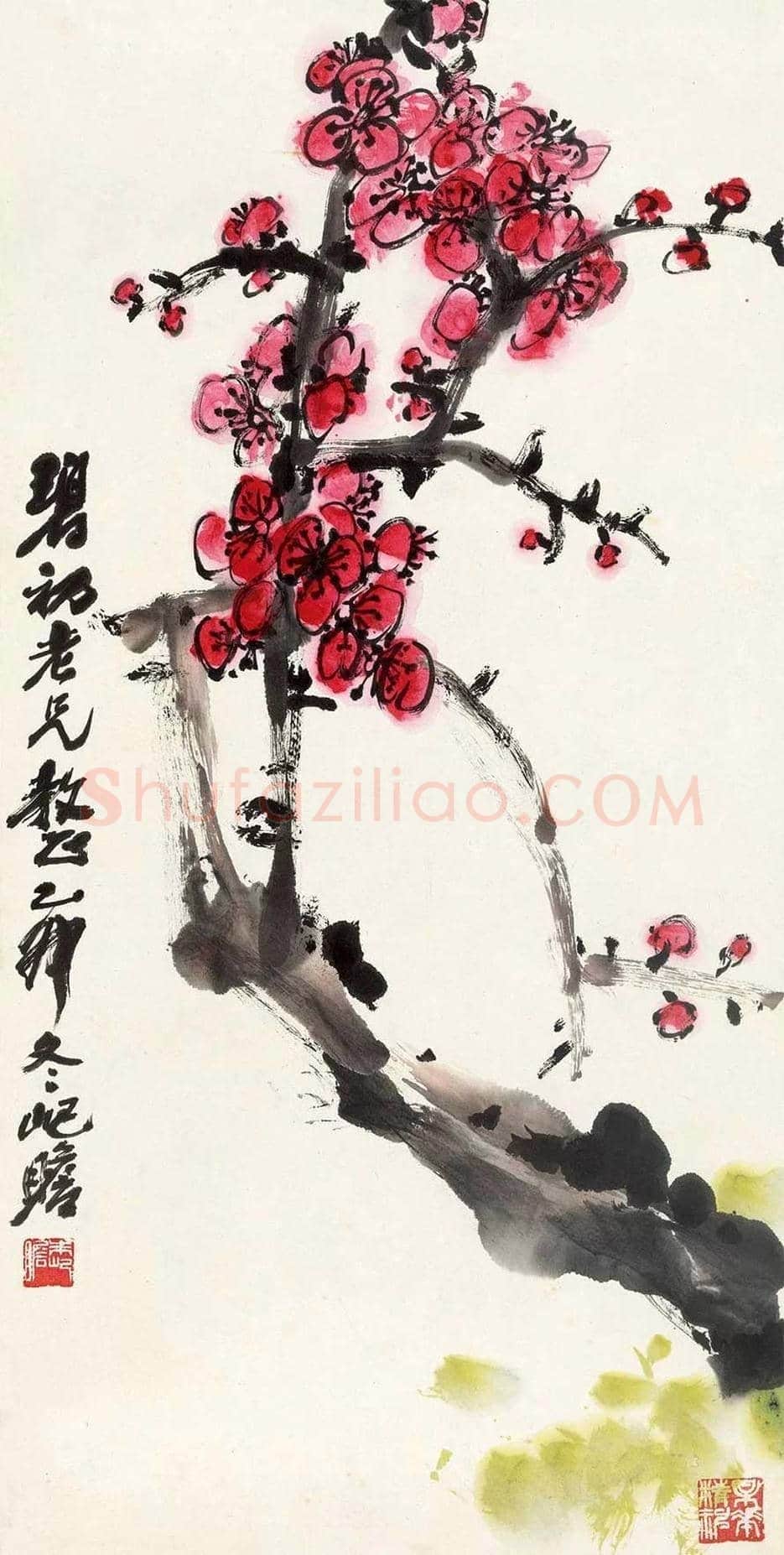 朱屺瞻梅花作品欣赏 | 书画百科
