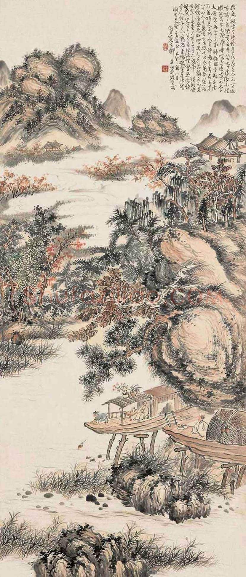 秦古柳山水画欣赏 | 书画科普