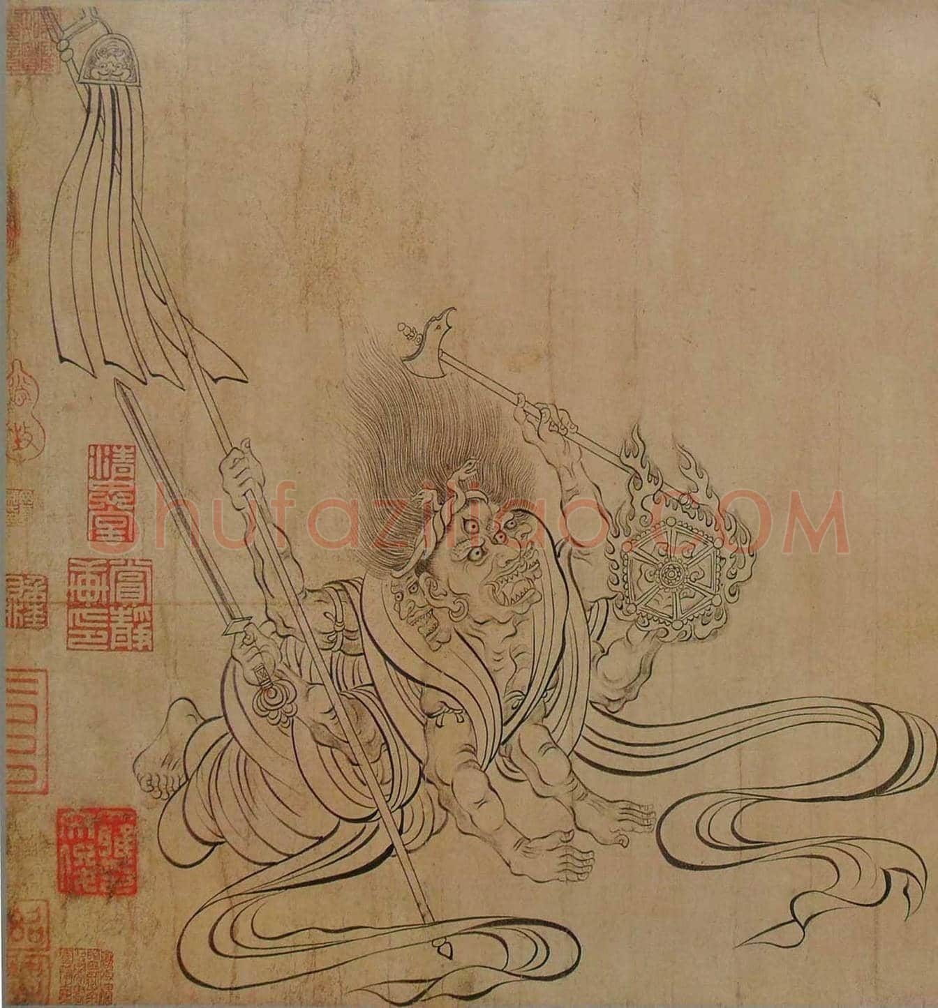 吴道子《天王送子图》欣赏 | 著名国画鉴赏