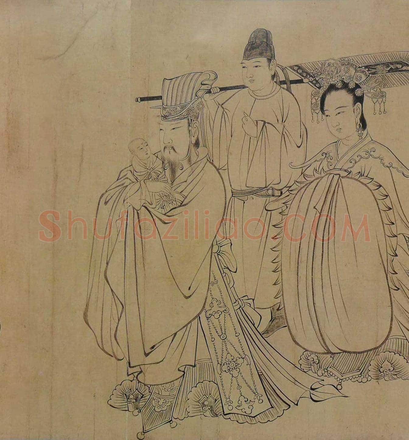 吴道子《天王送子图》欣赏 | 著名国画鉴赏