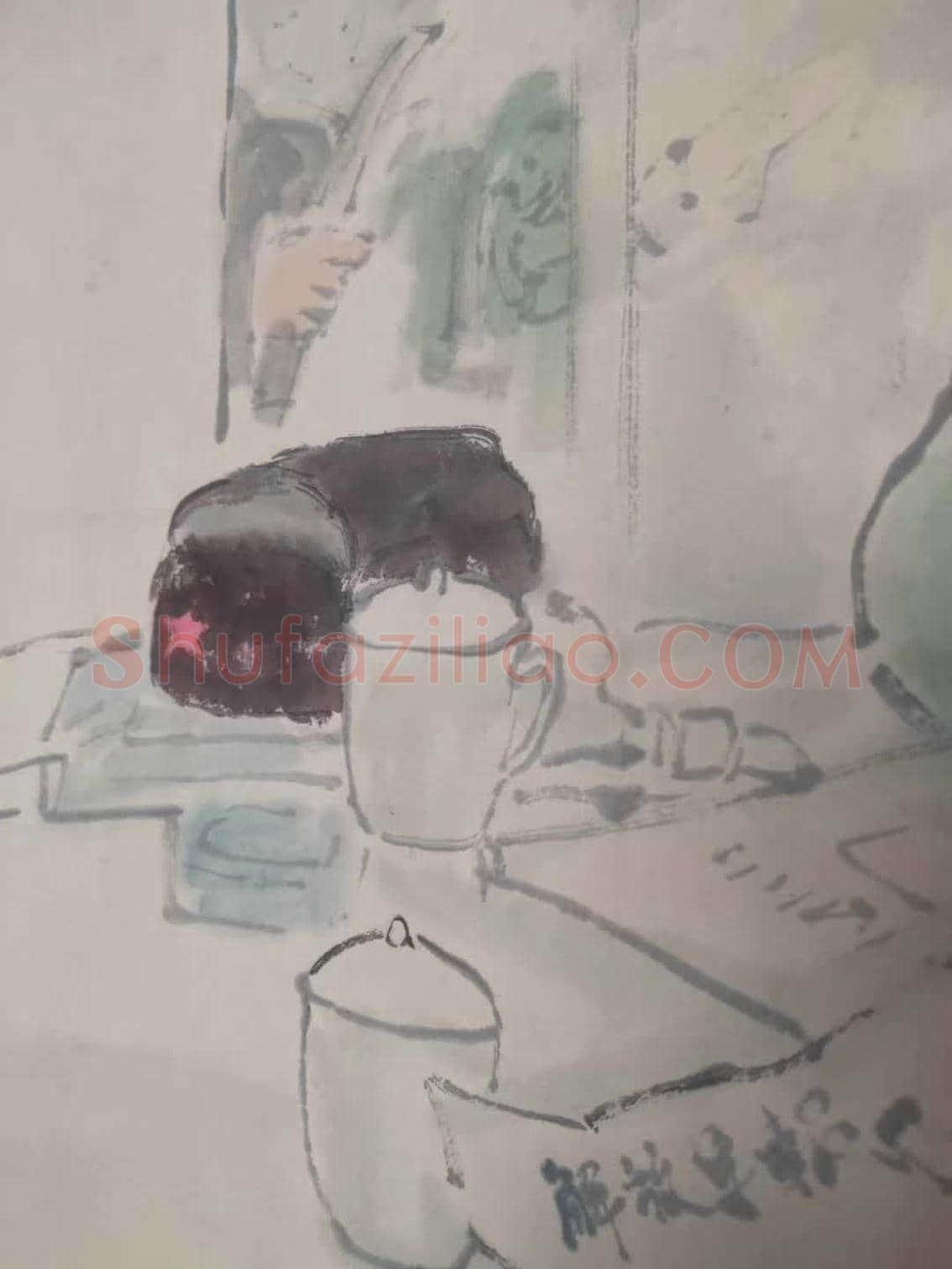 方增先人物画《正副书记》，经典佳作 | 国画图片