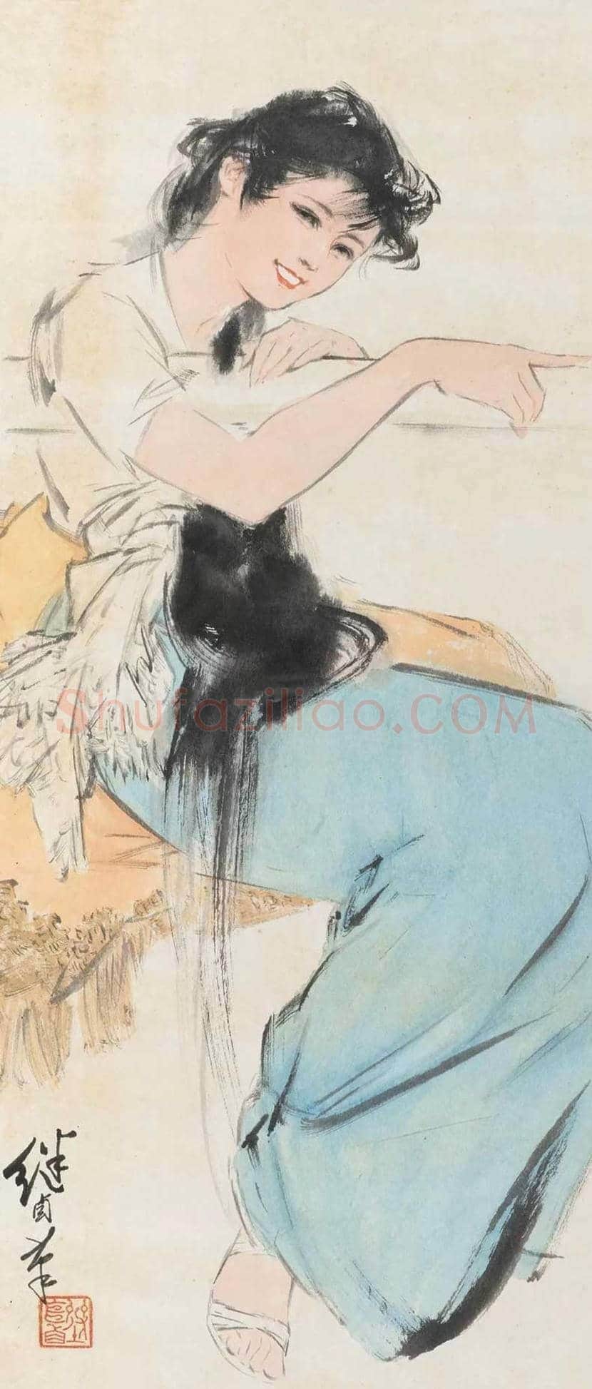 刘继卣先生笔下美女画欣赏 | 书画百科