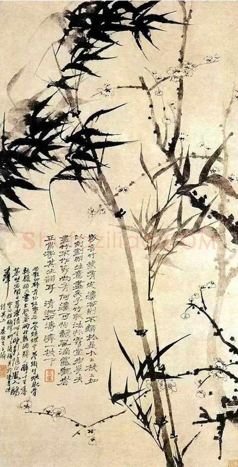 石涛《竹石图》欣赏 | 书画文摘