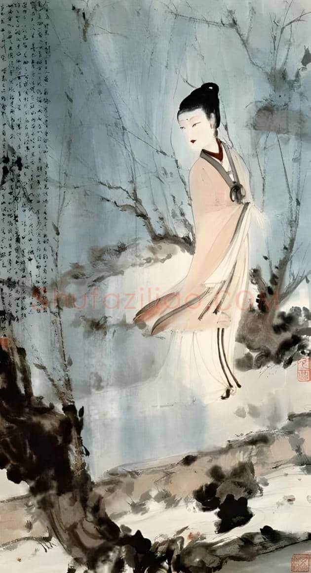 傅抱石仕女图《游春》在诗意中等你 | 书画文摘