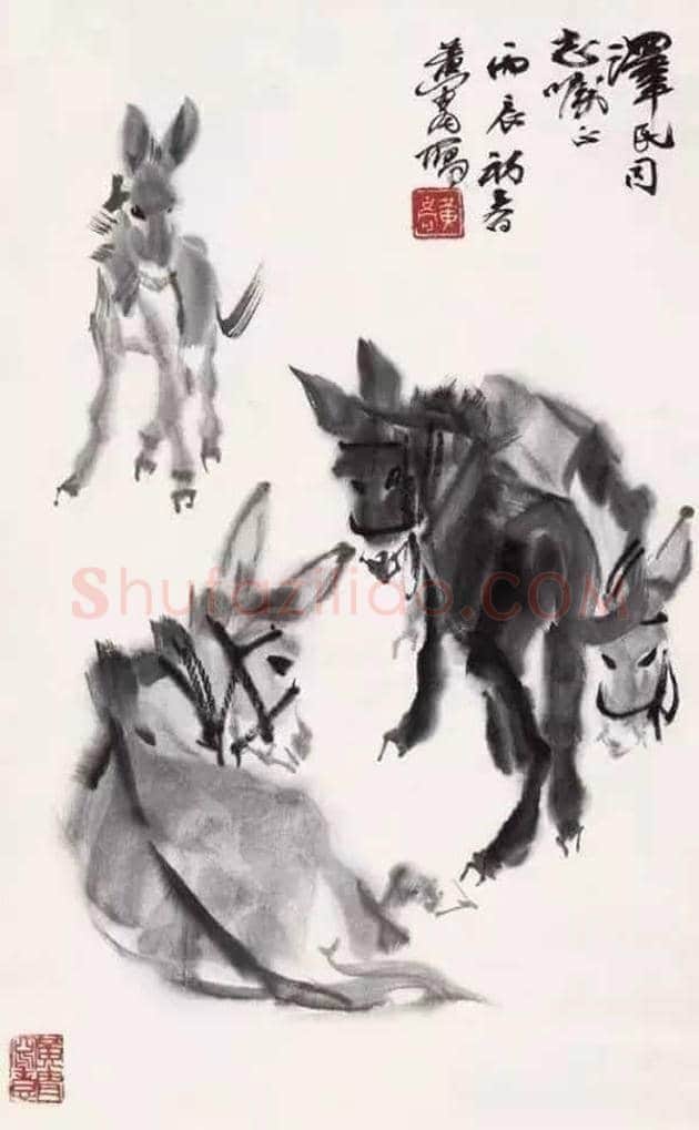 黄胄不但擅长画驴，也擅画狗 | 书画资料