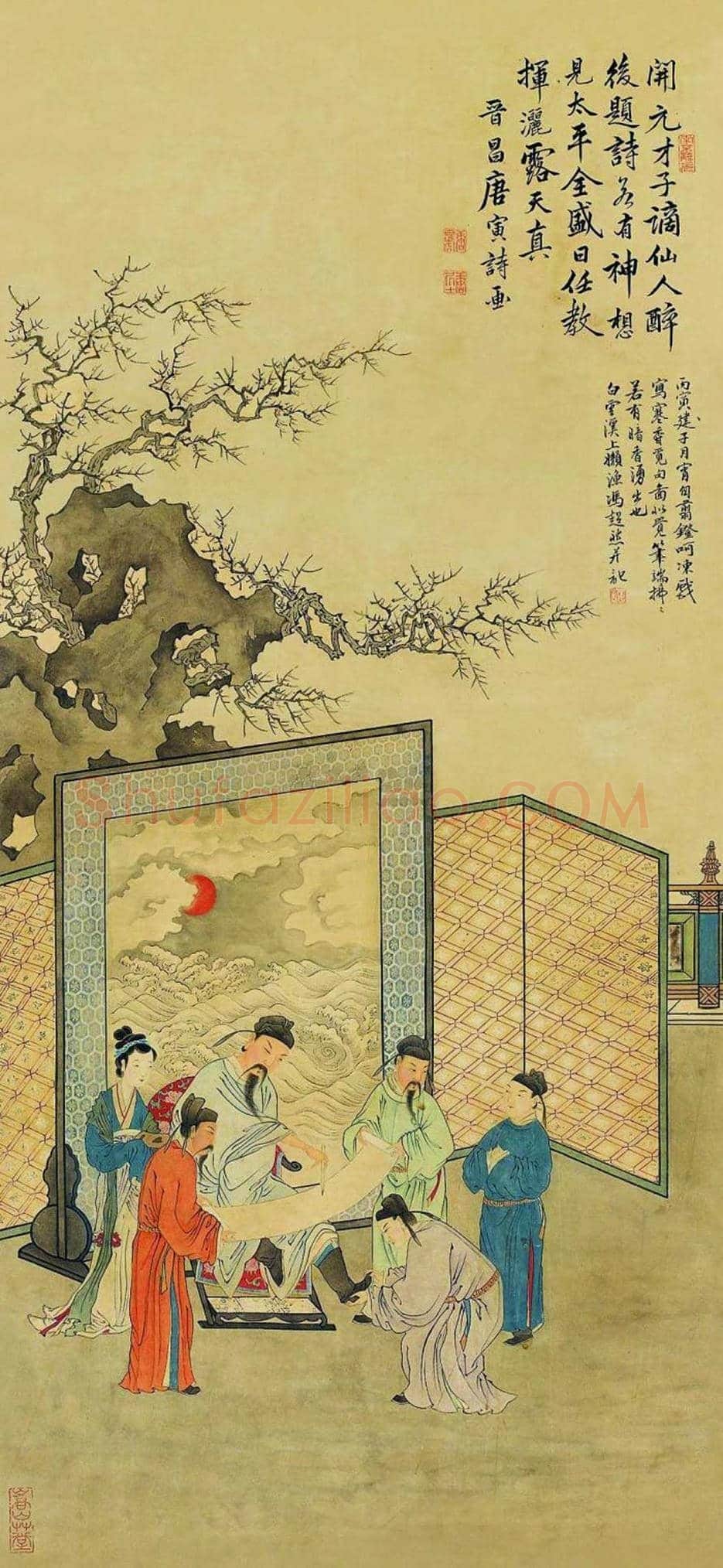 冯超然人物画高士图欣赏 | 书画资料